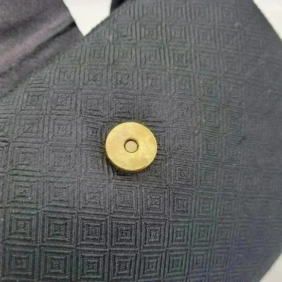 Vintage Crossbody Jim Thompson Silk Purse Black & Gold - Picture 16 of 16